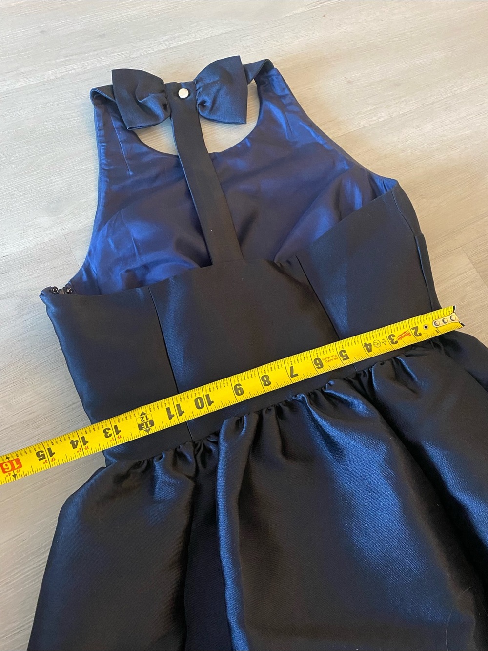 kate spade Black Satin Halter Bow-Back Mini Dress - Picture 8 of 12